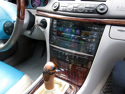 Audio20 and Car-PC for Mercedes E Class, W 211, Photomontage