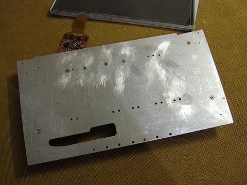 Aluminium-Montageplatte für 10,1-Zoll Bildschirm. Car-PC für Mercedes E-Klasse, W 211, Audio 20.