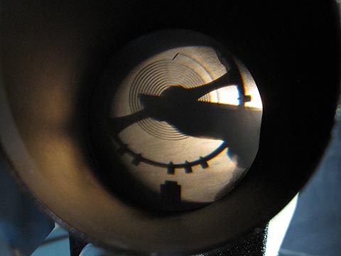 Jean Widmer-Steiner zum Auswuchten einer Schraubenunruh Typ 1, Projektionssystem der Unruh-Silhouette.